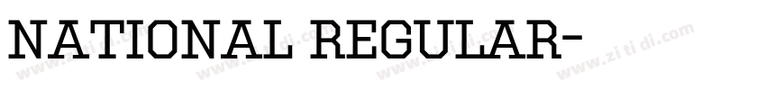 national regular字体转换 national regular字体转换